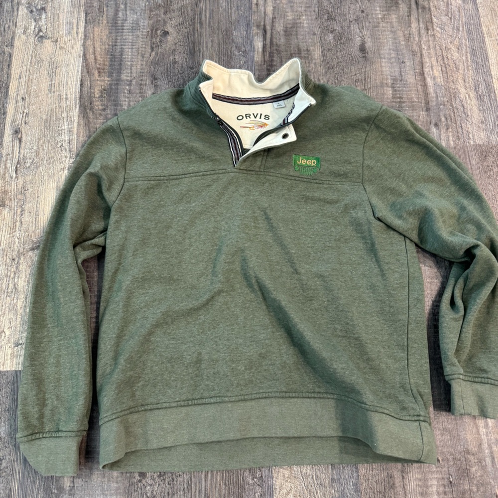 Orvis Jeep 1/4 zip sweater